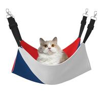 QHZLY Velvet Flag of the Czech Republic Hammock L for Small Pets â€“ Comfortable and Breathable for Cats, Rabbits, Ferrets