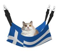 QHZLY Velvet Greek flag Hammock M for Small Pets – Comfortable and Breathable for Cats, Rabbits, Ferrets