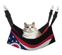 QHZLY Velvet Ohio State Flag Hammock M for Small Pets â€“ Comfortable and Breathable for Cats, Rabbits, Ferrets
