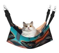QHZLY Velvet Ronin iguana in a cyberpunk saloon Hammock L for Small Pets – Comfortable and Breathable for Cats, Rabbits, Ferrets