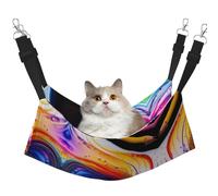 QHZLY Velvet scribble art to the pap Hammock L for Small Pets – Comfortable and Breathable for Cats, Rabbits, Ferrets