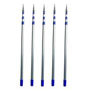 QHZYMX Extractable Hooks Poles - 3-Stage Telescoping Design, Heavy-Duty Aluminum Alloy Pole Dock Sticks For Boat Docking, Fetching Items/Hanging Decor/Retrieving Objects(5 set,4 m(13.1 ft))