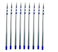 QHZYMX Extractable Hooks Poles - 3-Stage Telescoping Design, Heavy-Duty Aluminum Alloy Pole Dock Sticks For Boat Docking, Fetching Items/Hanging Decor/Retrieving Objects(9 set,6 m(19.7 ft))