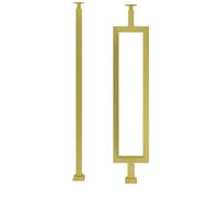 QHZYMX Gold Wrought Iron Stair Balusters - 3x3cm Square Rust-Resistant Stair Case Spindles Set Indoor Outdoor Use - Angle Adjustable Lightweight Yet Sturdy(H 85cm,1 pcs)