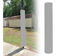 QHZYMX pole pad Basketball/Volleyball Hoop Pole Safety Cover, Round Basement Post Protective Mat Fit 60mm - 220mm Metal/Concrete Column, Garage Support Poles Wrap(Gray H 240cm,Dia 60mm)