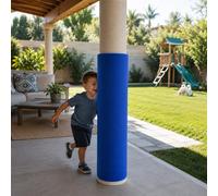 QHZYMX pole pad Blue Wrap Around Mat For Round Pole, All-weather Support Column Cover Cushion, Custom Post Protective Pad(H 6.5ft/198cm,∅10in/25cm)