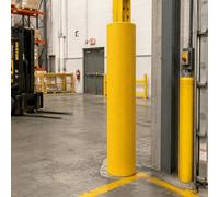 QHZYMX pole pad Commercial Pole Padding Wrap Around, Impact-Resistant Padded Covers For Round Poles, Customizable Size/Color Column Cushion(Yellow 4ft/122cm,∅4in(10cm))