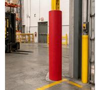 QHZYMX pole pad Commercial Pole Padding Wrap Around, Impact-Resistant Padded Covers For Round Poles, Customizable Size/Color Column Cushion(Red 4ft/122cm,∅3in(8cm))