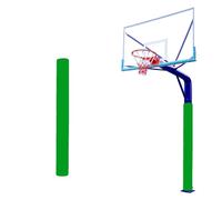 QHZYMX pole pad H 150cm Basketball Rod Pad, Round Wrap-around Pole Safety Pads For Basement/Gymnasium/Garage, Heavy Duty Column Covering Protective Mats All Weather Padding(Greem H 150cm,Dia130mm)