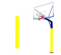 QHZYMX pole pad H 150cm Basketball Rod Pad, Round Wrap-around Pole Safety Pads For Basement/Gymnasium/Garage, Heavy Duty Column Covering Protective Mats All Weather Padding(Yellow H 150cm,Dia215mm)