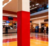 QHZYMX pole pad H 183cm Wrap Around Pole Post Padding For Shopping Centre, Large Rod Protective Covers PVC Pillar Soft Mat, Square Impact-Resistant Column Cushion(Red 183cm,25x25cm pole)