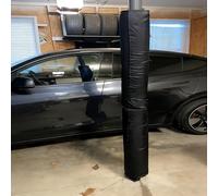 QHZYMX pole pad H 3 4 5 6 7 Ft Round Garage Pole Padding, Impact-Resistant Crash Pad For Dance Poles, All-weather Pole-wrap Basement Column Cover(Black 6'/183cm,Dia 10"/25cm)