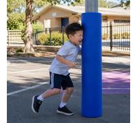 QHZYMX pole pad H 4 5 6ft Wrap Around Pole Post Padding, Outdoor Volleyball Pad For Basement/Playground/Lamp Posts, Impact-Resistant Mat(Blue 6ft/183cm,∅14.5in/37cm)