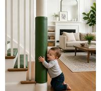 QHZYMX pole pad H 5ft Pole Protector Padding Waterproof, Home Stair Post Covers Around Mat For Children/Kid, Impact-Resistant Anti-collision Pad(Green,∅14.5in/37cm)