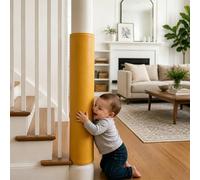 QHZYMX pole pad H 5ft Pole Protector Padding Waterproof, Home Stair Post Covers Around Mat For Children/Kid, Impact-Resistant Anti-collision Pad(Yellow,∅6.5in/17cm)