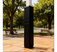 QHZYMX pole pad Recreation Outdoor Volleyball Pole Safety Pad, Support Beam Poles Wrap Around Post Cover Basement, Heavy Duty Portable Mat For Square Rod Cut To Size(Black,H-120CM_21X21CM)