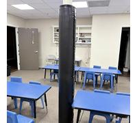 QHZYMX pole pad Waterproof Pole Cushion Padding Wrap, Round Garage Poles Protector Pad For Gym/Playground/Canopy, Soft Basketball Hoop Post Mat(Black 6'/183cm,Dia 4"(10cm))