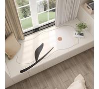 QHZYMX window-sills Narrow Window Sill Cushion, Solid-Color Diatomaceous Earth Bay Windows Mats Absorbent With Non Slip Bottom, Customizable Windowsill Seat Pad(Style C,L x W 190x15cm(75x6))