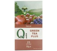 Qi Green Tea Plus 25 Teabags (Pack of 6, Total 150 Teabags)