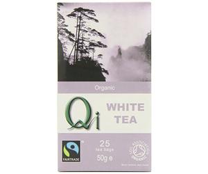 QI HERBAL HEALTH Organic Fairtrade White Tea 25bags (PACK OF 6)
