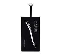 Qi Receiver USB C, Portable Qi Charging Receiver, Wireless Charger Receiver, Rapid Wireless Charging Charging Receiver Chip for Huawei/LG/Oneplus, etc. Black USB-C for Smartphone