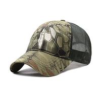 QI YUAN Camouflage Mesh Cap Trucker Hat with Adjustable Design Summer Outdoor Baseball Hat (UK, Numeric, 6 7/8, 7 3/8, Army Green)