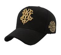 QI YUAN Vintage Cotton Baseball Cap Unisex Embroidered Cap Snapback Sun Hat Sport Hat (UK, Numeric, 6 7/8, 7 3/8, Black)