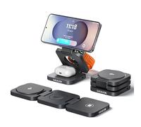 【Qi2 Certified 】LULULOOK 3 in 1 Wireless Charging Station for Samsung, 15W QI2 Magnetic Charger Stand for Galaxy S25 Ultra/S25+/S25/S24/S23/S22/Z Flip/Fold, for Galaxy Watch 7/Ultra/FE/6/5/Buds