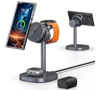 Qi2 Magnetic Wireless Charger for Samsung Galaxy S25 Ultra/S24/Z Fold 7/Flip 7, Qi2 Certified Phone-Cooling Mag safe Charging Station for Samsung Watch 8/Ultra, Magnetic Charger for Galaxy Buds 3 Pro