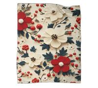 QIACVYDKZ Flannel Sherpa Floral Throw - Wildflowers Faux Fur Fleece Sofa And Bed Blankets for Kids Boys Adults Printed Plush Cartoon Blanket for Bed Couch 60x80inch(150x200cm)