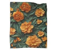 QIACVYDKZ Floral Printed Fleece Throw Blanket Wildflowers Pattern Fleece Throw Blanket Soft Fuzzy Blanket Soft Warm Microfiber Sport Bedding for Bed Couch 60x80inch(150x200cm)
