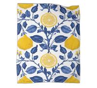QIACVYDKZ Lemon Printed Fleece Throw Blanket Pale Yellow Pattern Fleece Throw Blanket Soft Fuzzy Blanket Soft, Plush, Fluffy, Warm, Cozy - Super Soft Warm Plush 80x90inch(200x230cm)