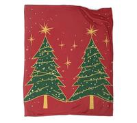 QIACVYDKZ Xmas Tree Printed Fleece Throw Blanket Christmas Faux Fur Fleece Sofa And Bed Blankets for Kids Boys Adults Printed Plush Cartoon Blanket for Bed Couch 70x80inch(180x200cm)