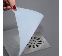 QIALAI 1 Piece White Plastic Floor Drain Pad, 12 * 12cm 100g, Deodorant Insect - Proof Drain Cover, Bathroom Anti - Clogging Sealing Pad, Sewer Silicone Pad, Anti - Odor Drain Filter