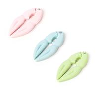 QIALAI 3-Pack Crab Claw Nut Cracker Set, Walnut & Shell Nutcracker Tools, Easy-to-Use Kitchen Gadgets with Crab-Shaped Design, Non-Slip Handles, Blue Pink Green