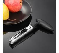 QIALAI Stainless Steel Apple Corer and Slicer, Efficient Fruit Divider Tool with Comfort Grip for Kitchen, Easy Core Remover for Apples and Pears, 18cm