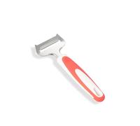 QIALAI Stainless Steel Cheese Grater & Slicer, Small Horn-Shaped Shredder for Parmesan, Cheddar & Vegetables, with Non-Slip TPR Handle, Orange-Red, 18.2cm
