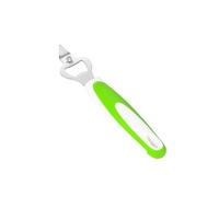QIALAI Stainless Steel Double-Ended Opener, Classic Bottle & Can Opener with Non-Slip Handle for Beer, Soda & Tins, Portable Kitchen Tool, Green, 20cm