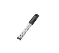 QIALAI Stainless Steel Multi-Functional Grater - Medium Cheese Grater & Lemon Zester with Non-Slip Handle, 25.2cm Kitchen Tool, Black