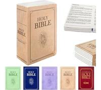 Qiamia Bible Pillow Book Plush That Opens, Adults Christian Gift, Book Shape, Openable (Khaki)