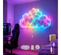 Qiamia DIY USB-Powered Thundercloud LED Light Decor, led Light Clouds 3 Voice-Activated Sensing Modes, 20 Levels of Lighting Effects for Decorating The Game Room and Bedroom (400CM/157.5in)
