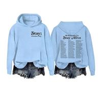 Qiamia Stay Another Day Hoodie - 99 Reasons You Matter, 99 Reasons To Stay Another Day Hoodie, Mental Health Hoodie (Blue,M)