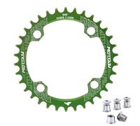 QIAMNI 104 BCD 32T 34T 36T 38T Narrow Wide Single Chain Ring with 4 Pieces Sprocket Bolts for Road Bikes, Mountain Bikes, BMX MTB Bike