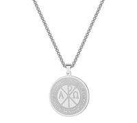 QIAMNI Constantine Cross Amulets Stainless Steel Pendant Necklace for Women Girls Men Personality Hip Hop Religion Gift