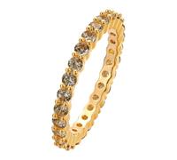 QIAMNI Stackable Eternity Ring with Multi - Gem Zircon - Symbol of Endless Love for women for gifts (Yellow)