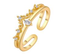 QIAMNI Women's Tarnish - resistant Kate Royal Princess - style Stacking Ring, Cute and Delicate Gift Ring for Women