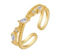 QIAMNI Women's Tarnish - resistant Kate Royal Princess - style Stacking Ring, Cute and Delicate Gift Ring for Women