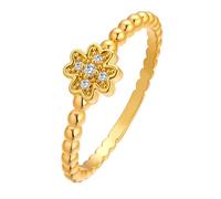QIAMNI Women's Vintage - style Clover Gemstone Ring, Exquisite Jewelry with Profound Meaning for Women