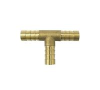 Qian Grove 4mm 5mm 6mm 8mm 10mm 12mm 14mm 16mm 19mm 25mm Hose Barb Brass Straight Elbow Tee Cross Type Pipe Fitting Adapter Coupling(Silver,5mm)
