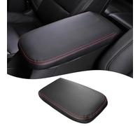 QianBao Compatible with Armrest Box Center Console Cover for Chevrolet Equinox 2018 2019 2020 2021 2022 2023 Microfiber Leather Red Line